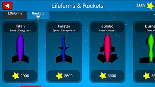 Buy space rockets using your stars.
